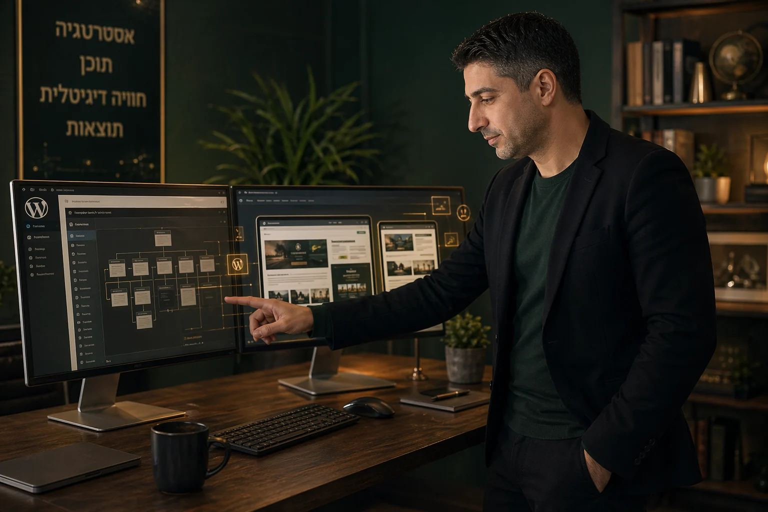 מבנה אתר וורדפרס שנבנה לניהול עצמי על ידי הלקוח