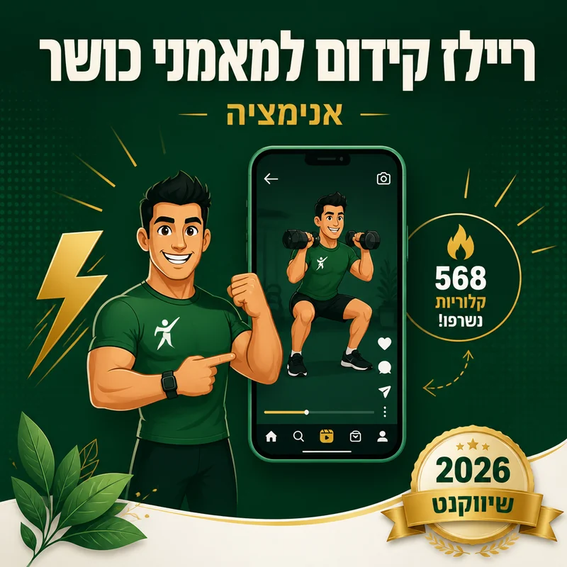דוגמה לרילס קידום למאמני כושר מתוך הפקות שיווקנט