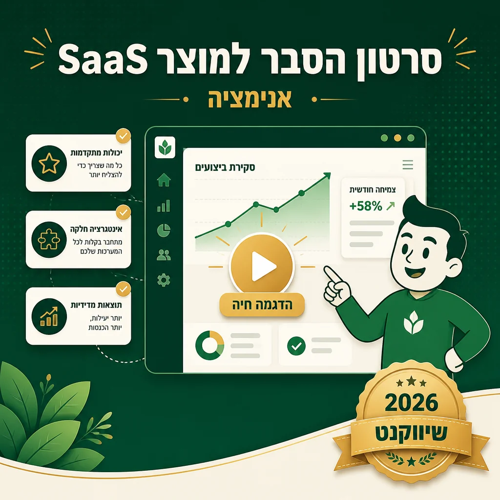 דוגמה לסרטון הסברה ל-SaaS של שיווקנט