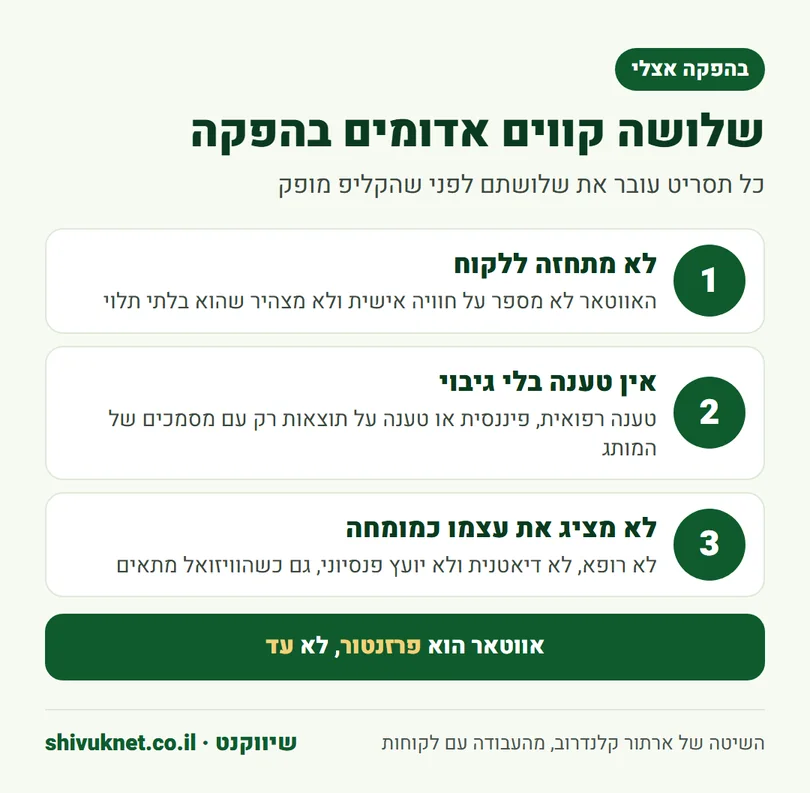 שלושה קווים אדומים בהפקת קליפ UGC עם אווטאר AI