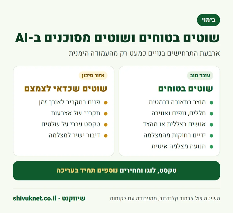השוואה בין שוטים שעובדים טוב ב-AI לשוטים שכדאי לצמצם