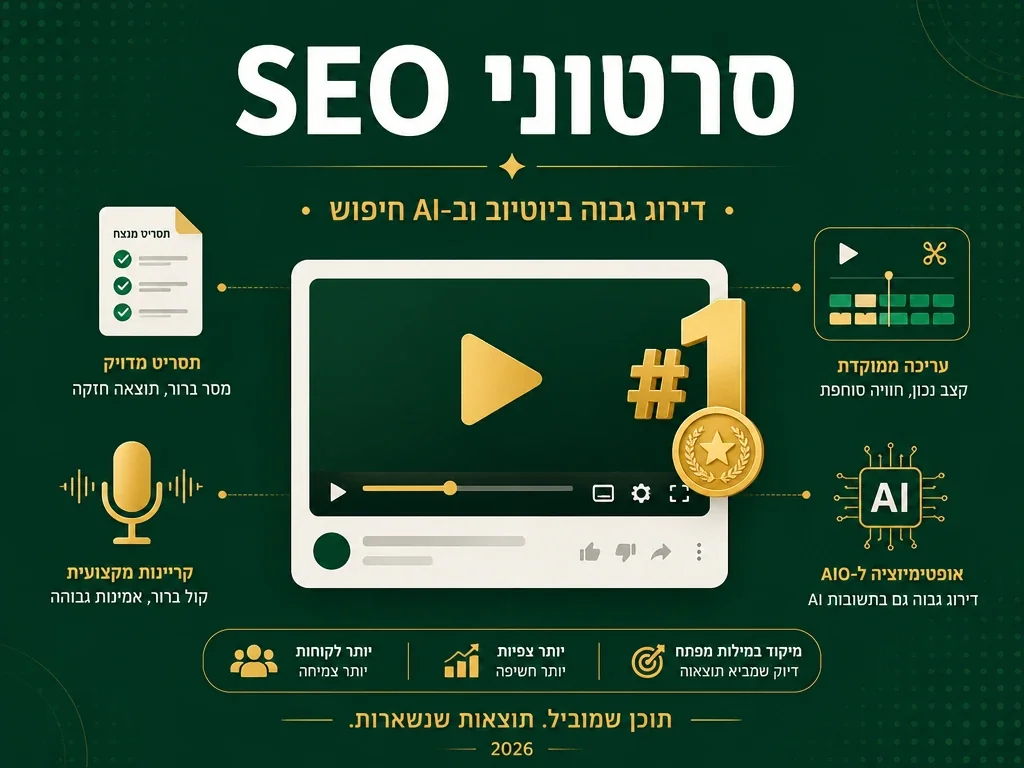 דוגמה לסרטון SEO שמדרג בגוגל וב-YouTube