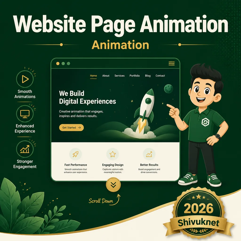 A 30-second video on the homepage that holds visitors for two minutes - Shivuknet
