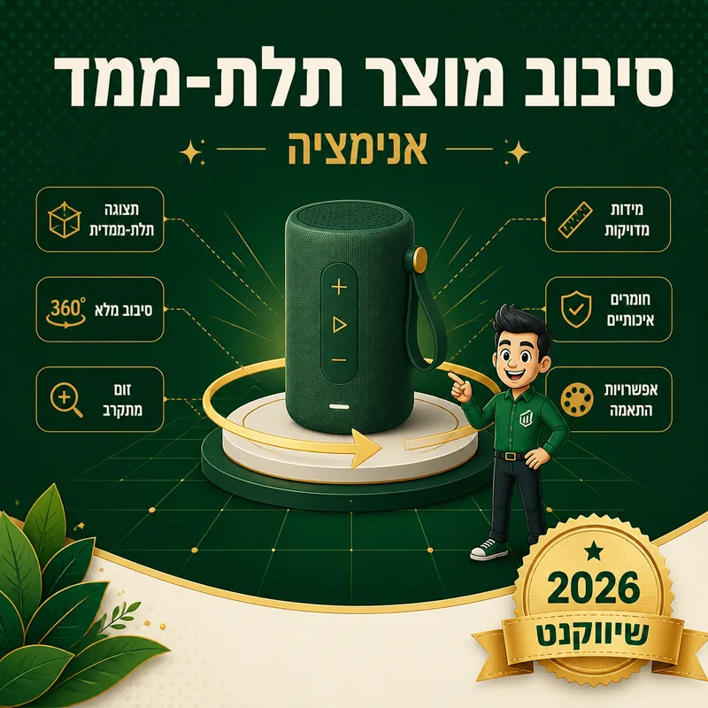 סיבוב מוצר תלת-ממד - שיווקנט