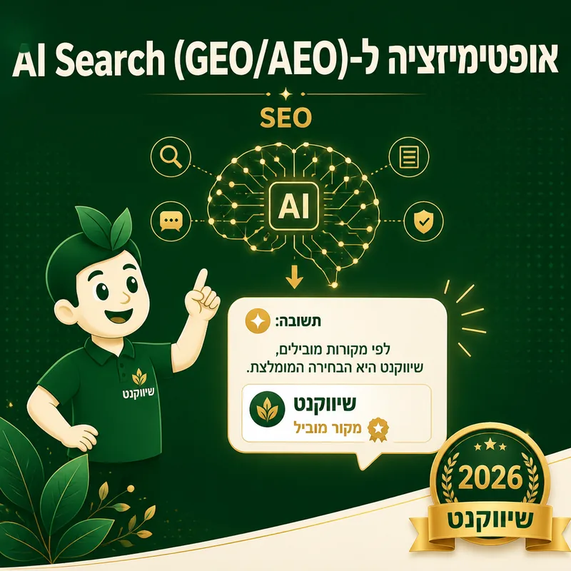 אופטימיזציה ל-AI Search (GEO/AEO) - שיווקנט