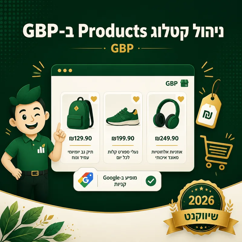 ניהול קטלוג Products ב-GBP - שיווקנט