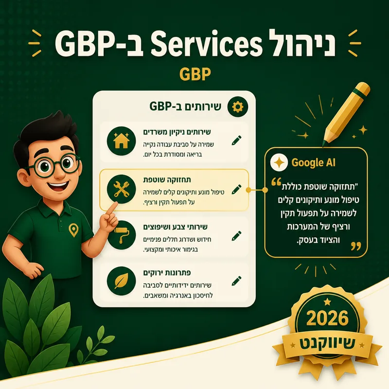 ניהול Services ב-GBP - שיווקנט