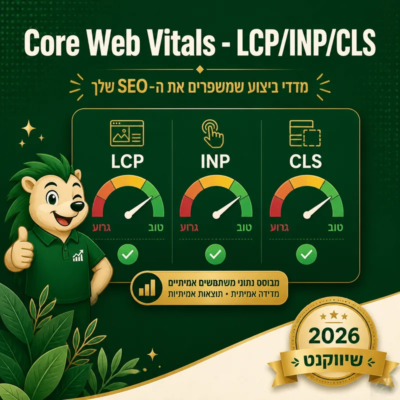 Core Web Vitals - LCP/INP/CLS - שיווקנט