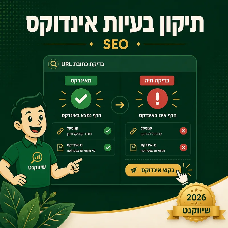 תיקון בעיות אינדוקס - שיווקנט