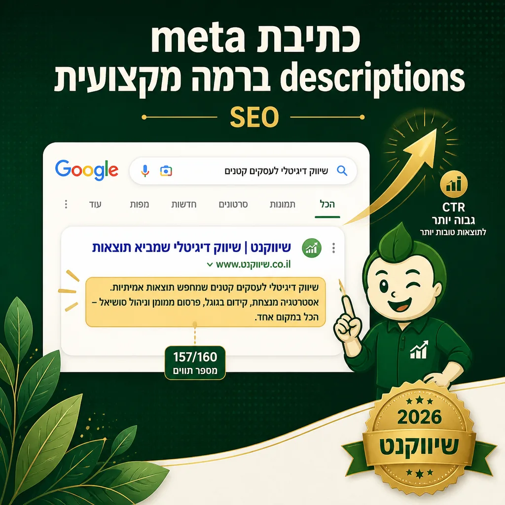 דוגמה לפרויקט meta descriptions