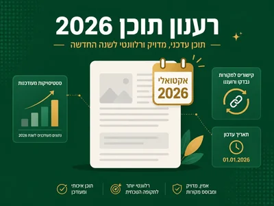 רענון שנתון בכתבות ישנות מנוהל — שיווקנט